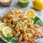 Grilled Shrimp Skewers with Garlic Lemon Marinade Recipe