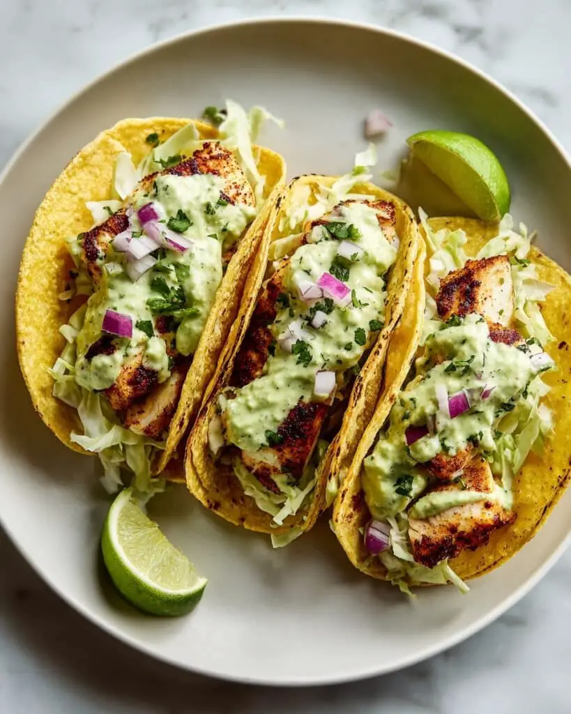 Smoky Grilled Fish Tacos with Cilantro Lime Slaw Recipe