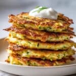 Zucchini Fritters with Garlic Yogurt Dip Recipe