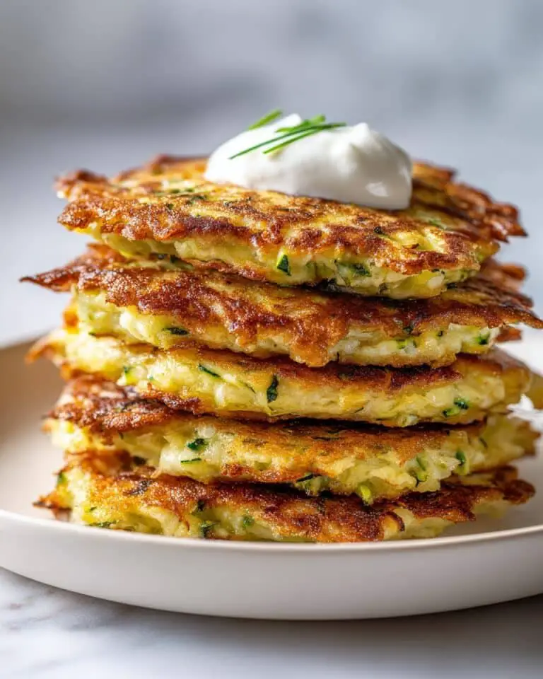 Zucchini Fritters with Garlic Yogurt Dip Recipe