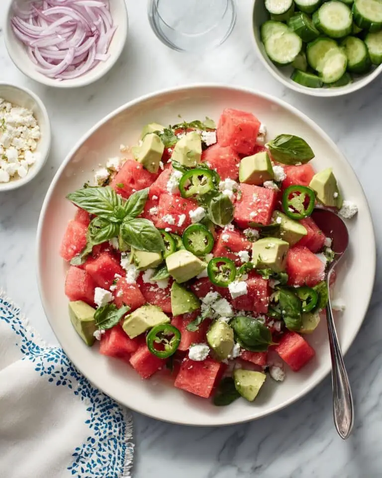 Fresh Watermelon and Feta Salad with Mint Recipe