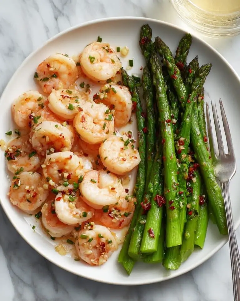 Garlic Butter Shrimp and Asparagus Skewers Recipe