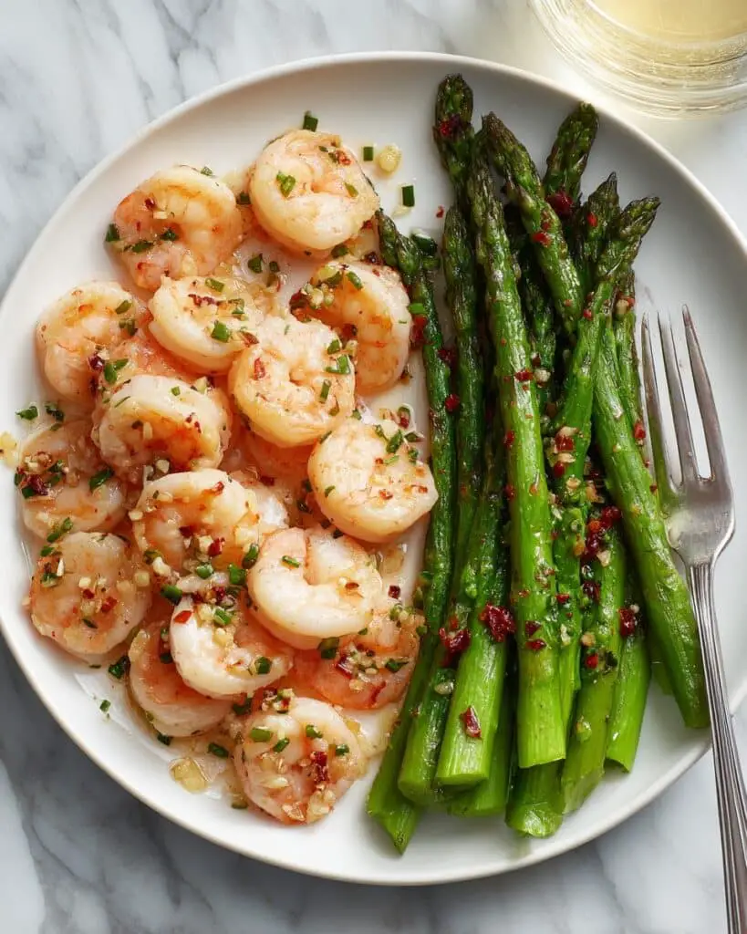 Garlic Butter Shrimp and Asparagus Skewers Recipe