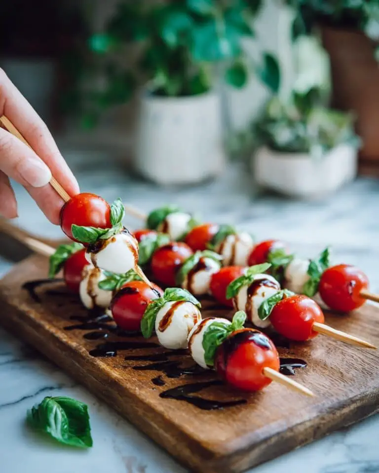 Caprese Skewers with Balsamic Glaze Recipe