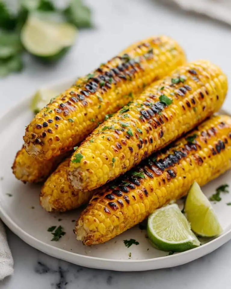 Grilled Corn on the Cob with Lime and Chili Butter Recipe