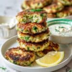 Zucchini Fritters with Garlic Yogurt Sauce Recipe