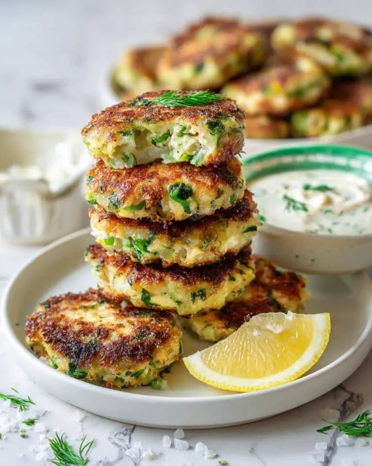 Zucchini Fritters with Garlic Yogurt Sauce Recipe