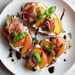 Grilled Peach and Burrata Crostini Recipe