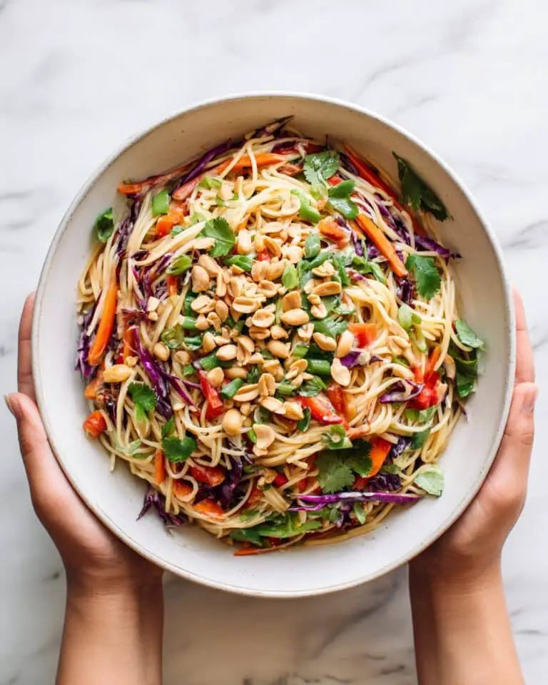 Thai Peanut Salad with Rice Noodles Recipe