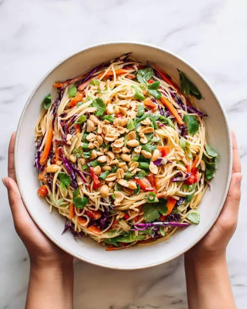 Thai Peanut Salad with Rice Noodles Recipe