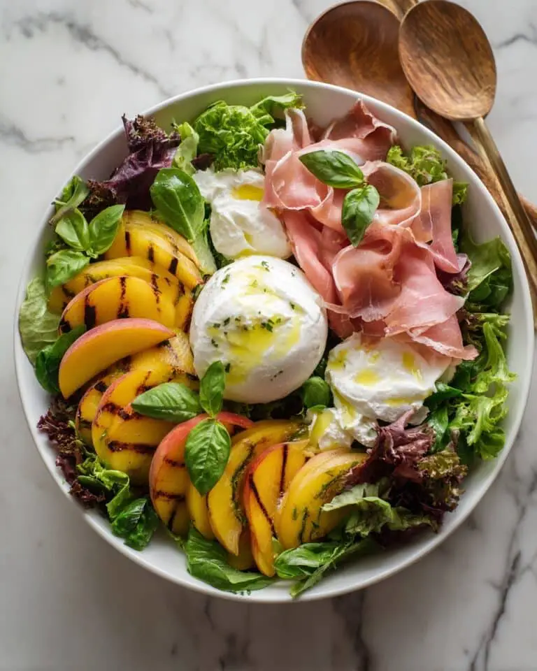 Grilled Peach and Burrata Salad Recipe