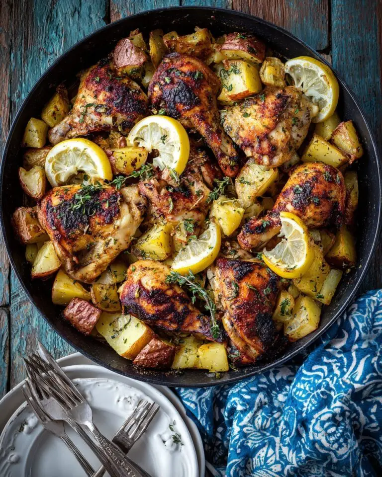 Lemon Garlic Chicken and Potatoes Recipe