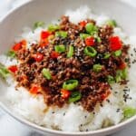 Beef and Pepper Rice Bowls Recipe