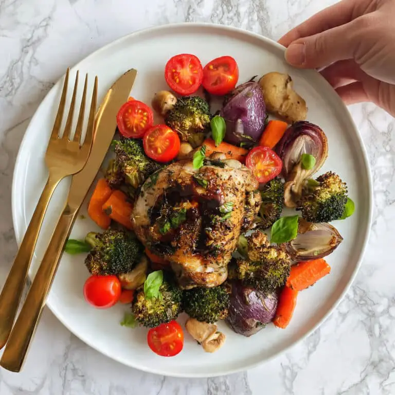 Balsamic Chicken with Roasted Veggies Recipe