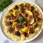 Chicken Scampi with Garlic, Lemon, and Parmesan Pasta Recipe