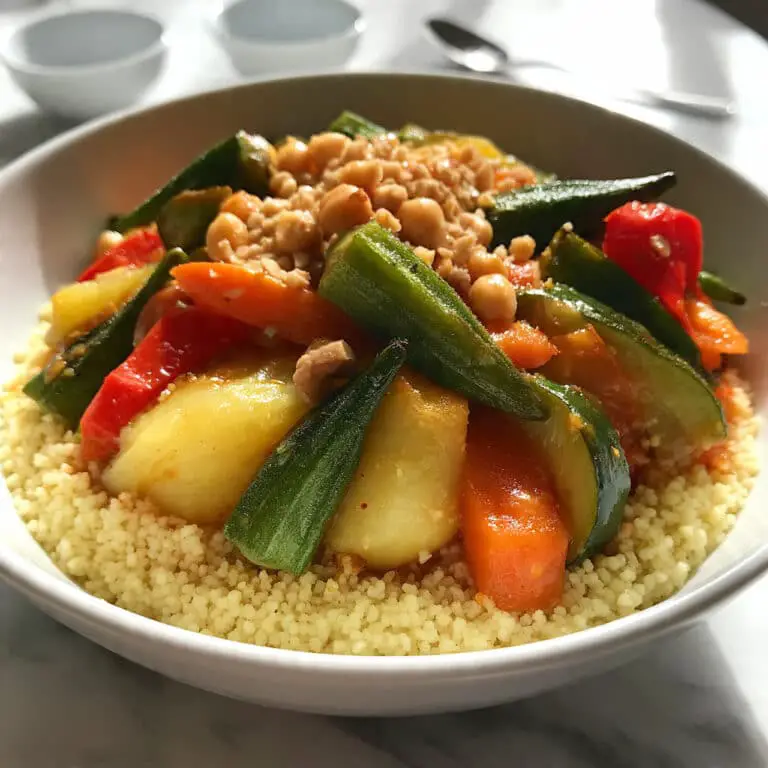 Algerian Couscous with Seven Vegetables and Tender Meat Recipe
