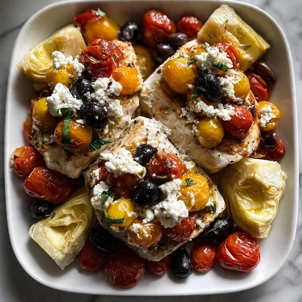 Mediterranean Baked Chicken with Feta & Olives Recipe