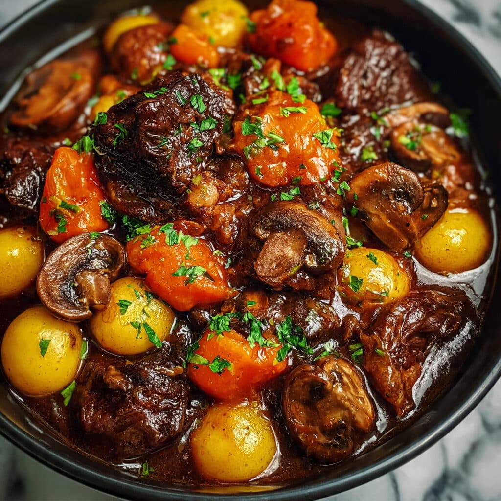 Slow Cooker Beef Bourguignon Recipe