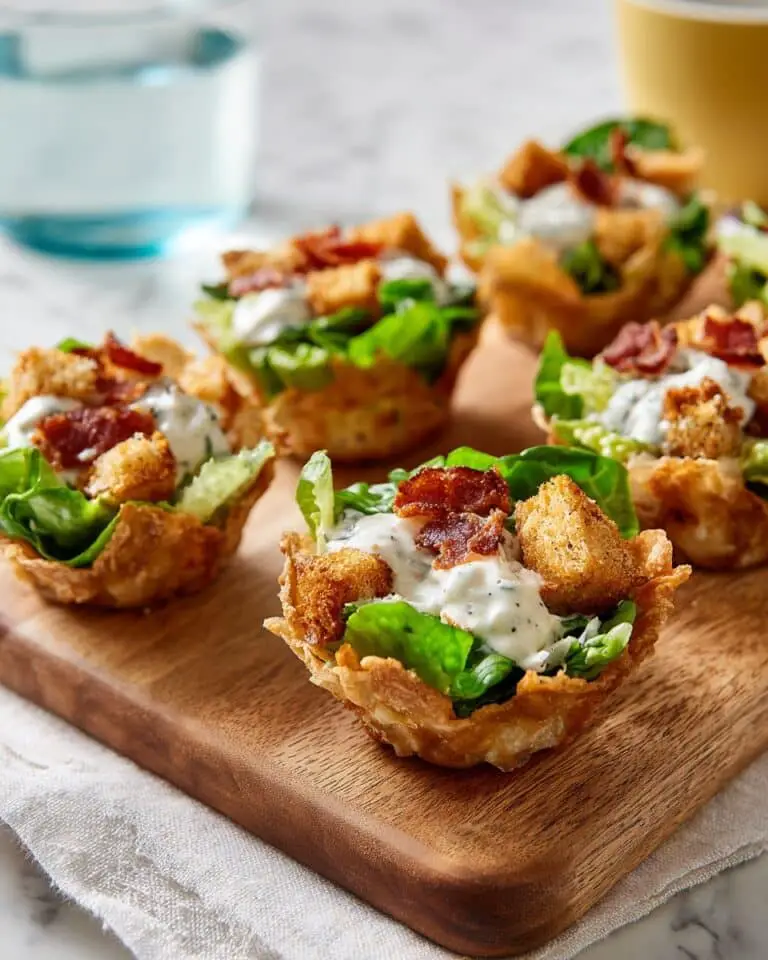 Caesar Salad Wonton Cups Recipe
