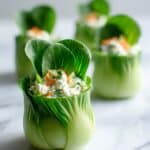 Stuffed Baby Bok Choy Cups with Mushrooms, Carrots, and Ground Chicken or Tofu Recipe