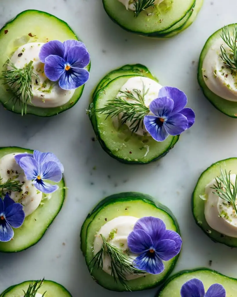 Cucumber Slices with Smoky Sunflower Seed Spread Recipe