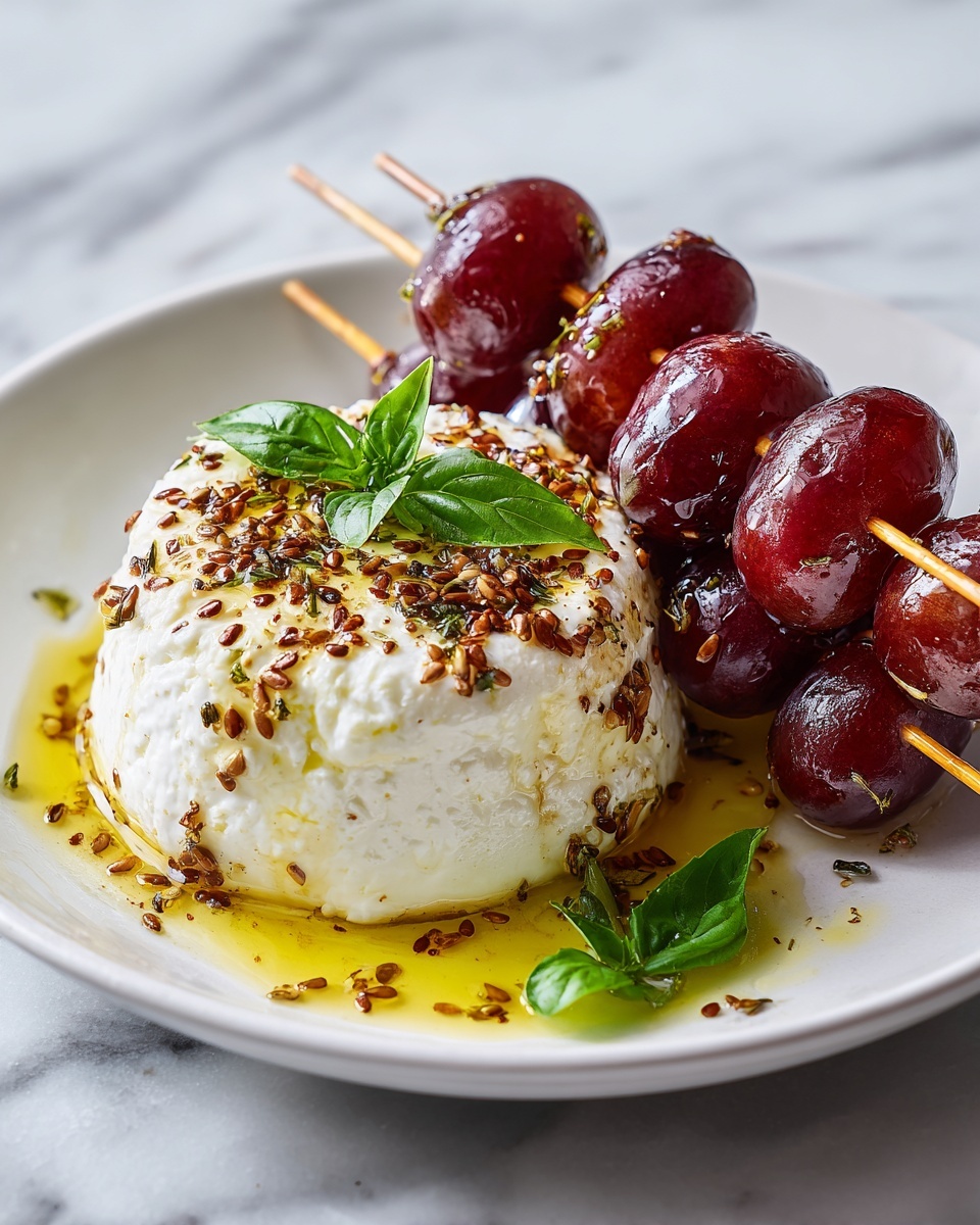 Grilled Grapes with Burrata Recipe