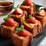 French Toast Shooters with Maple Syrup, Berries, and Whipped Cream Recipe