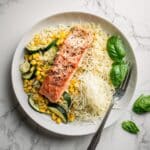 Salmon Zucchini Orzo Pasta Recipe