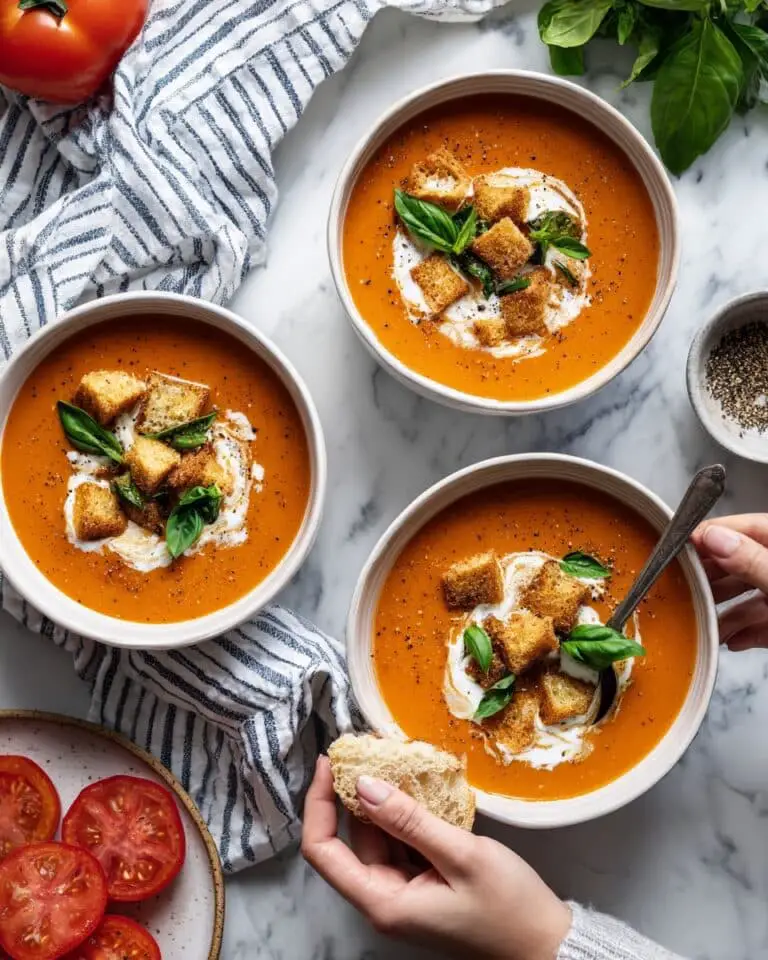 Roasted Tomato Basil Soup Recipe