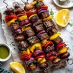 Grilled Steak Kabobs with Garlic-Herb Marinade Recipe