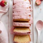 Vegan Strawberry Pound Cake with Strawberry Glaze Recipe