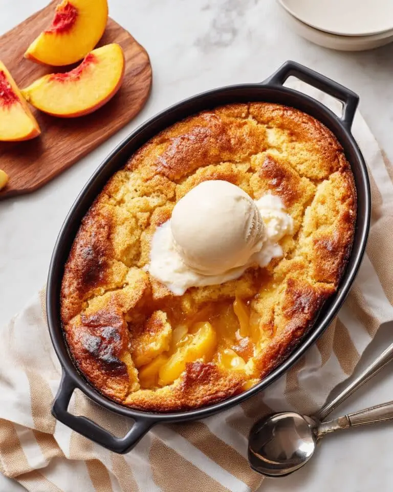 The Best Easy Vegan Peach Cobbler Recipe