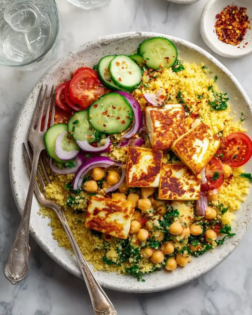 Halloumi Couscous Salad Recipe