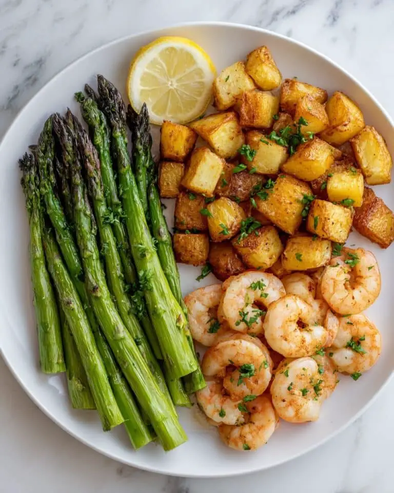 Sheet Pan Lemon Garlic Shrimp with Asparagus Recipe