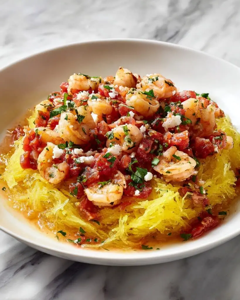 Seared Scallops and Spaghetti Squash with Garlic Lemon Parmesan Recipe