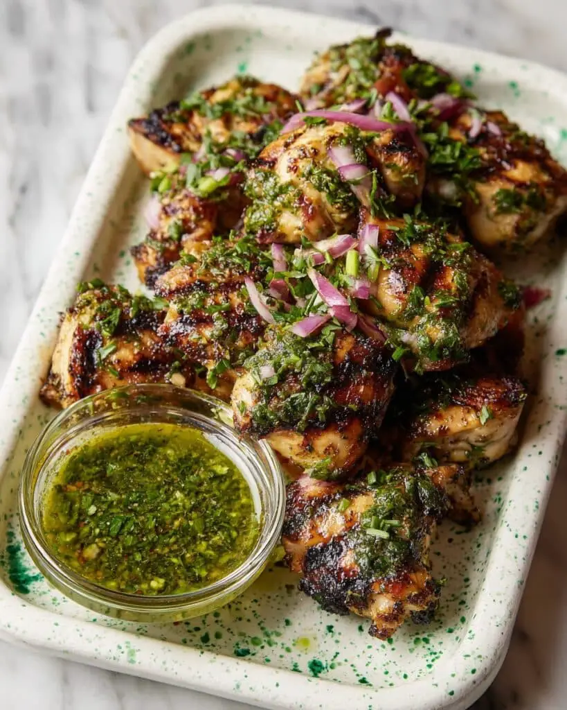 Grilled Chicken Thighs with Chimichurri Recipe