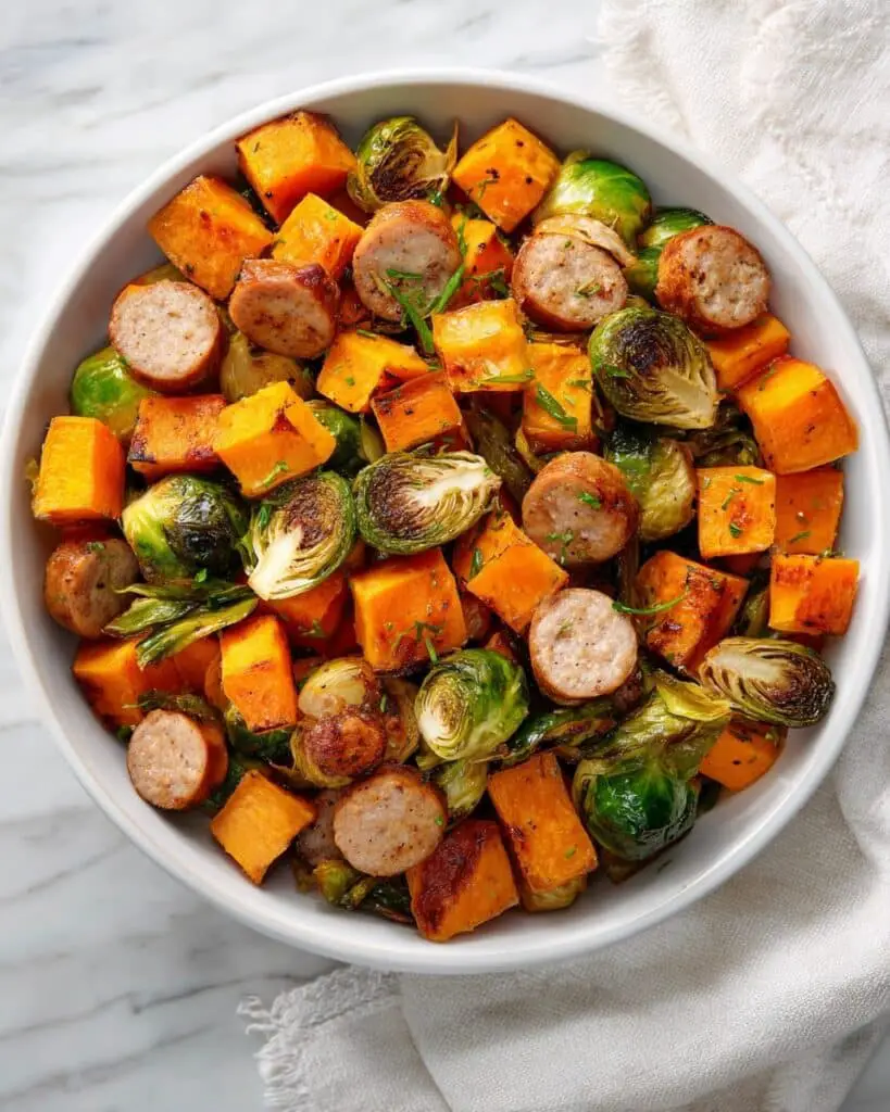 Chicken Apple Sausage Sheet Pan Dinner Recipe