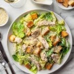 Chicken Caesar Salad with Homemade Garlic Croutons Recipe