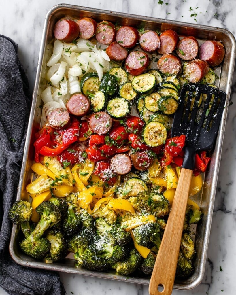 One-Pan Healthy Sausage and Veggies Recipe