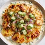 Smashed Potato Salad with Dill Pickles Recipe