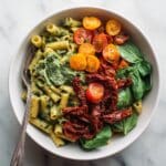 Pesto Pasta Salad with Mozzarella & Sun-Dried Tomatoes Recipe