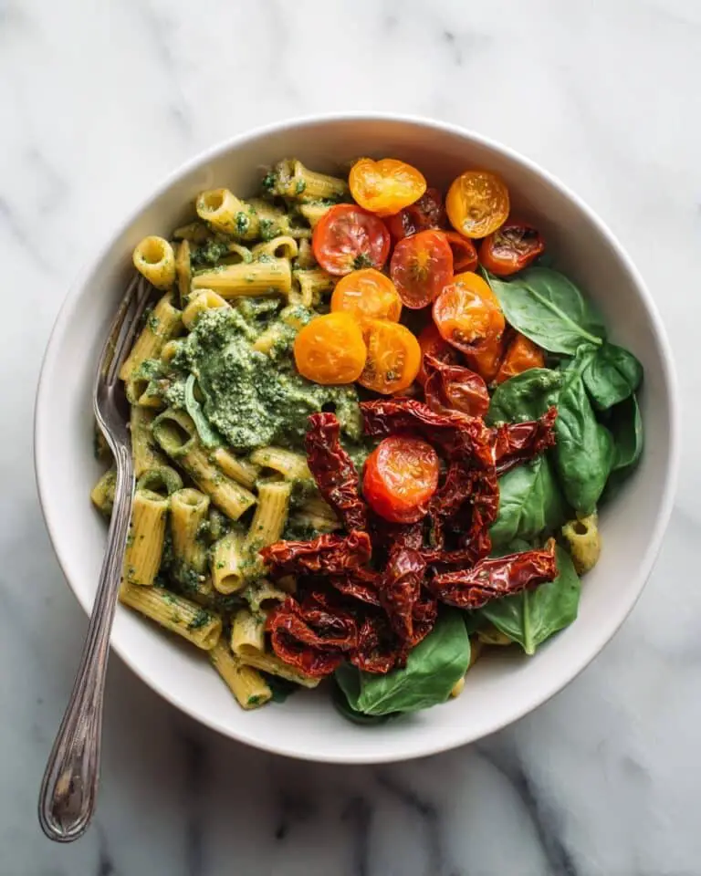 Pesto Pasta Salad with Mozzarella & Sun-Dried Tomatoes Recipe