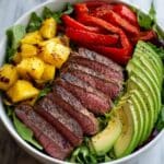 Grilled Steak and Asparagus with Pineapple Vinaigrette Recipe