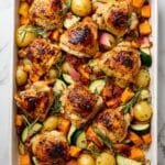 Harvest Chicken Skillet with Maple Dijon Glaze and Fall Vegetables Recipe