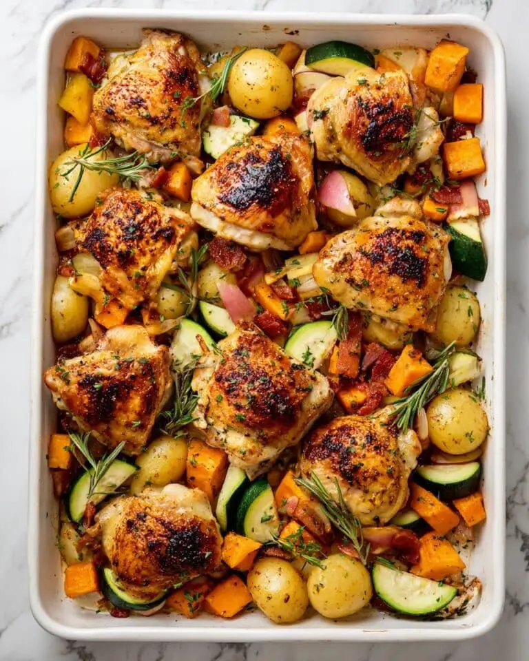 Harvest Chicken Skillet with Maple Dijon Glaze and Fall Vegetables Recipe