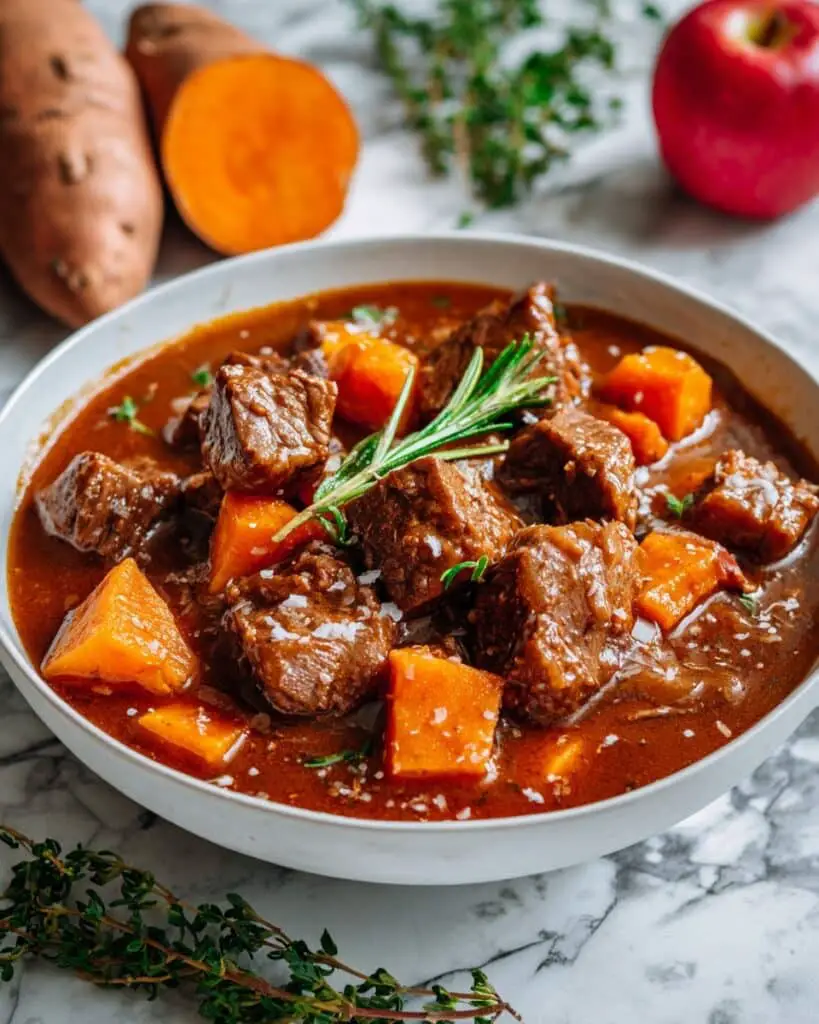 Harvest Harmony Beef & Sweet Potato Stew Recipe