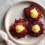 Beet & Goat Cheese Latkes Recipe