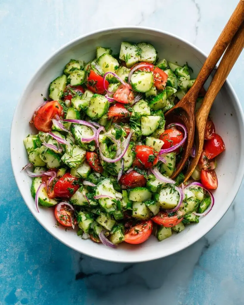 Mediterranean Cucumber Tomato Salad Recipe