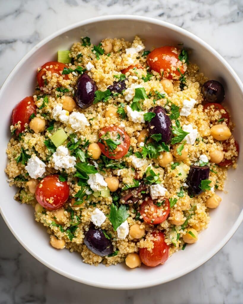 Gluten-Free Quinoa Salad with Fresh Vegetables and Lemon Dressing Recipe