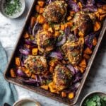 Chicken Thighs and Sweet Potatoes Sheet Pan Dinner Recipe